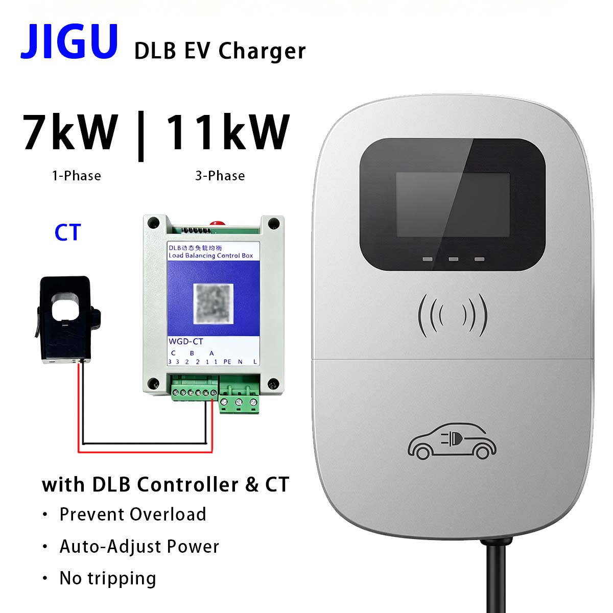 Wallbox Ev - JIGU Dinamik Yük Dengeleme Özellikli Tip