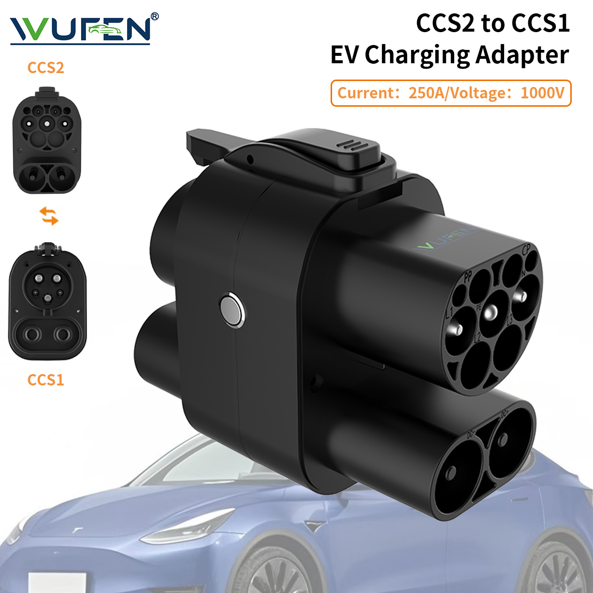 Ccs2 To Ccs1 Fast Charge Adapter 250Kw - WUFEN CCS2 - CCS1 Adaptörü AC
