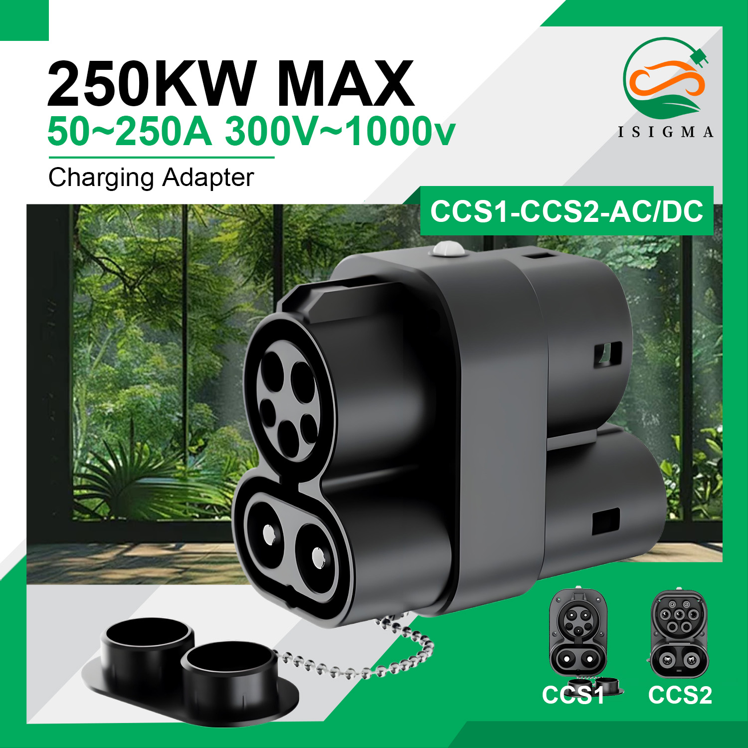 Ccs2 To Ccs1 Fast Charge Adapter 250Kw - CCS1'den CCS2'ye Şarj Adaptörü, 250kW, 50-250A,