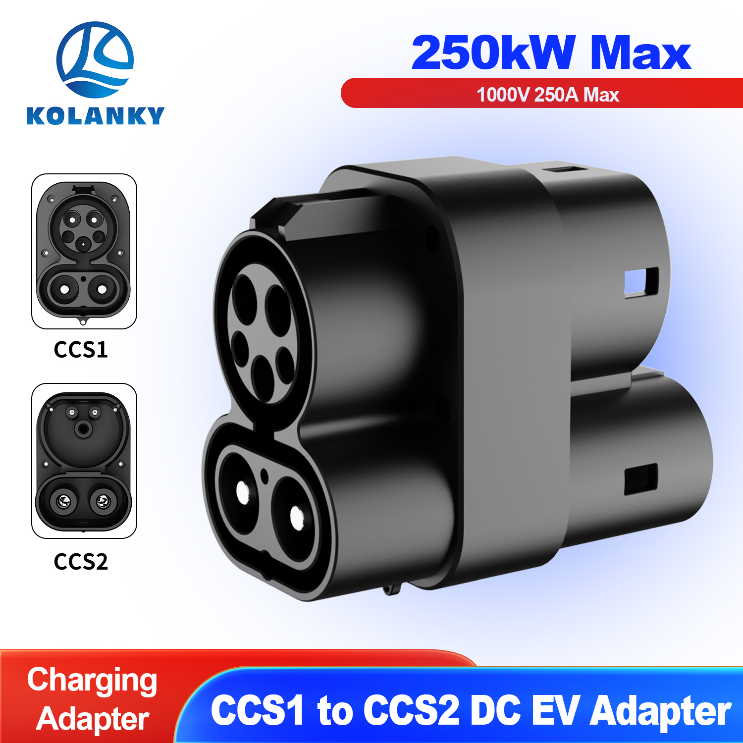 Kolanky CCS1 - CCS2 EV DC 1000 - Ccs2 To Ccs1 Fast Charge Adapter 250Kw incelemesi ve fiyatı