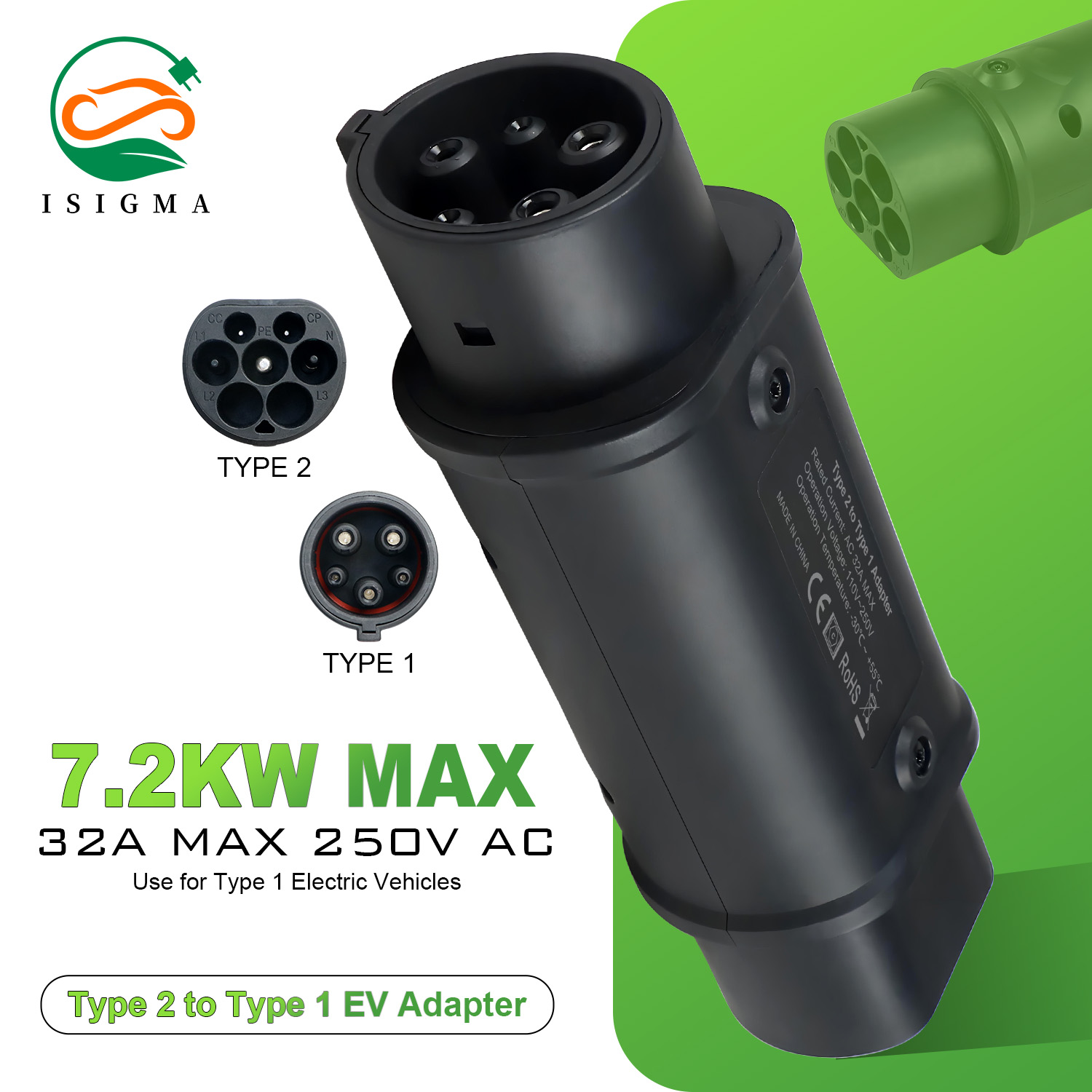 Tip 2'den Tip 1'e EV Adaptörü  - Ev Charger Adapter incelemesi ve fiyatı